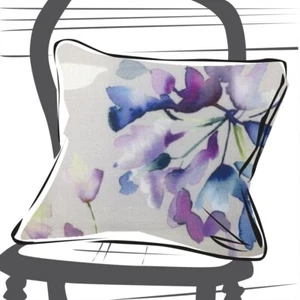 "Reisedekoration Clovelly violettes Kissen 16x16" - Bild 1 von 2
