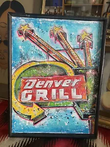 Original Sara Bowersock painting canvas Tulsa Oklahoma Denver grill Colo Artist - Picture 1 of 8