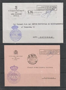Sobres Circulado Franquicia Ayuntamiento y Juzgado El Rubio año 1990-92 (GH-424) - Imagen 1 de 1