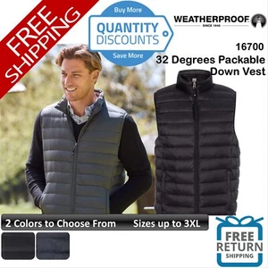 🔥 Weatherproof Brand Men 32 Degrees Packable Down Vest Up To 3XL 16700 - Picture 1 of 7