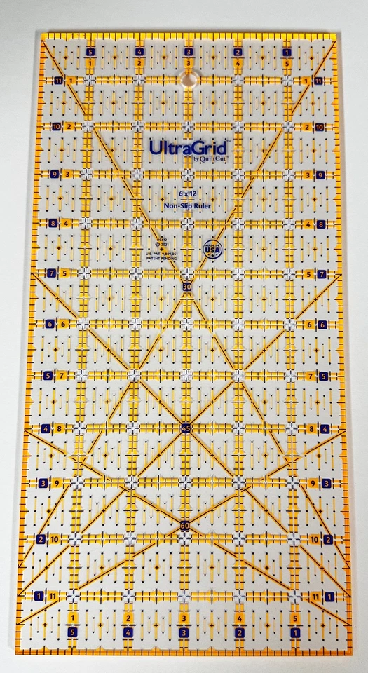 Quilting Ruler Ultragrid by Quiltcut 12" x 6" rectangle quilting ruler NEW - Image 1 of 1
