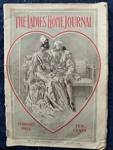 Antique Ladies’ Home Journal Magazine February 1902 Early 20th Century Style, Ad - Picture 1 of 13