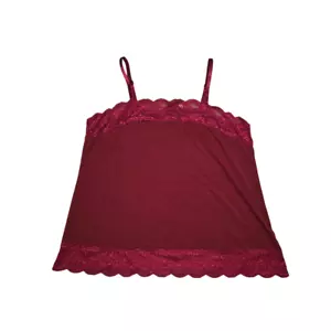 Cato Women's size 18/20W Lace Trim Cami Wine Red Fairy Feminine NWT - Picture 1 of 7