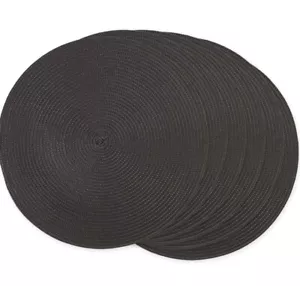 Woven Braided Non-Slip Table Placemats 15 Inches Round Set Of 6 - Picture 1 of 5