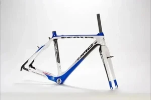 NEW FULL CARBON BIKE BLUE FRAME CX GRAVEL BSA DIFERENTS SIZES VERY LIGHT - Picture 1 of 3