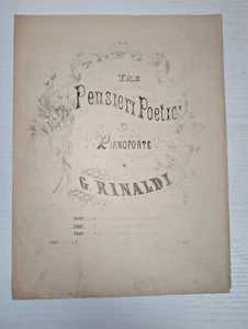 Spartito Antico Tre Pensieri Poetici n 2 G Rinaldi op 51 Stab Mus Riuniti - Imagen 1 de 3