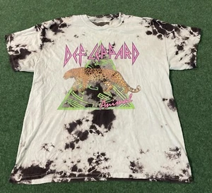 DEF LEPPARD TIE DYE ANIMAL T SHIRT Retro Hysteria Concert Adult See Measurement - Picture 1 of 7