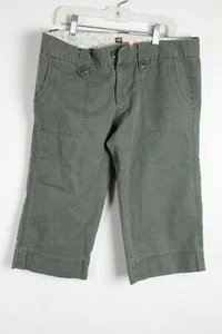 Roxy Olive Green Capri's Juniors Size 9 Cropped Pants - Picture 1 of 4