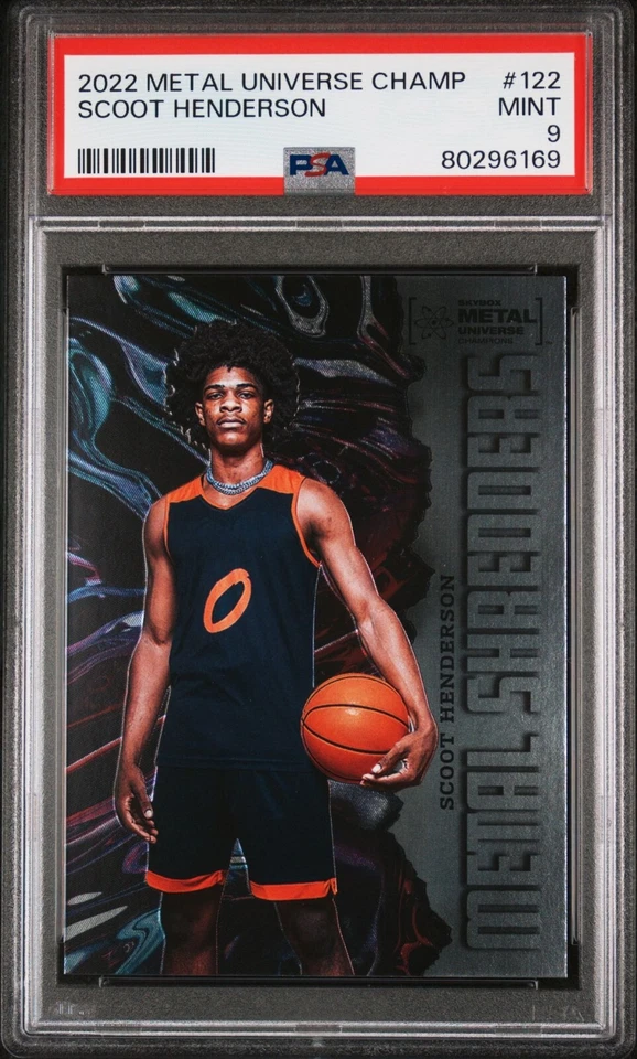 2022 METAL UNIVERSE SCOOT HENDERSON METAL SHREDDERS BLAZERS #122 PSA 9 POP 3 🔥 - Image 1 of 4