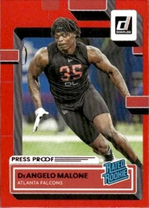 2022 Donruss #386 DeAngelo Malone rot pressefest Atlanta Falken Fußball - Bild 1 von 2