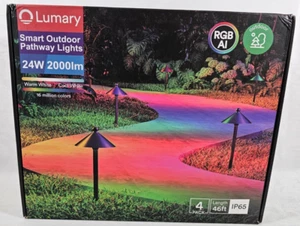 4x LED Landscape Smart RGBAI Color-Changing Pathway Lights 46 Ft 54 Scene Modes - Picture 1 of 20