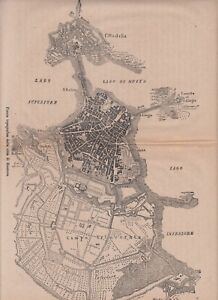 Mantova pianta topografica della città  xilografia, 1871