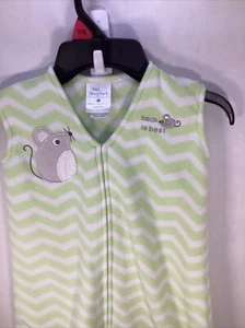 Halo Baby Sleep Sack Size Medium 6-12m Fleece Chevron Green Mouse Back Is Best - Picture 1 of 4