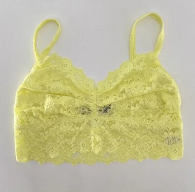 Top de encaje de bralette amarillo soleado By Together You & I para mujer talla mediana Foto 1 de 4