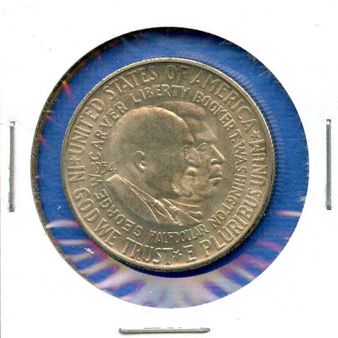 1954 S GW Carver Booker T Washington Silver Half Dollar #94 BU Uncirculated Coin Cover