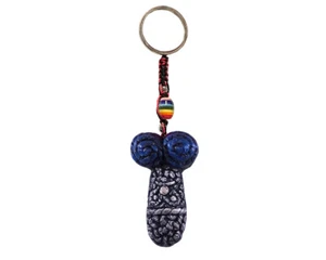 Angry Penis Erotic Adult Gift Handmade 3D Keychain Macrame Comedy Gift Accessory - Imagen 1 de 1