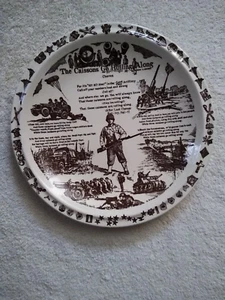 10.5" Vintage Caissons Go Rolling Along Army Song Decorative Plate Vernon Kilns - Picture 1 of 4