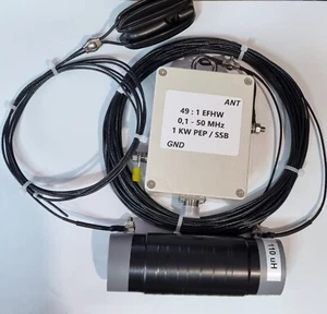 EFHW - 80/ 40/20/17/15/10 m 1 KW PEP Langdrahtantenne - Bild 1 von 1