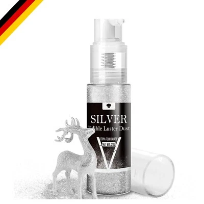 Essbares Glitzer Spray Set 20g - Glänzendes Metallic-Pulver für Speisen & Drinks - Bild 1 von 4