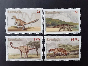 2016 - Rumänien - Urzeittiere (Dinosaurier), Mi. 7027-7030 postfrisch - Bild 1 von 1