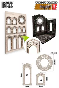 GSW 1/48 -1/35 Large Knight Miniature Window Frame (sheet size: 150x225 mm) - Bild 1 von 1