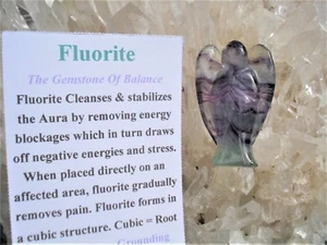 Rainbow Fluorite Angel Carvin -Guardians-Beings of Light+ Joy!  Rainbows! - Picture 1 of 5