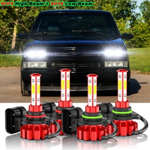 4pcs LED Headlight Bulb for Chevy Pickup Truck K1500 1990-1999 High&Low Beam - Picture 1 of 14