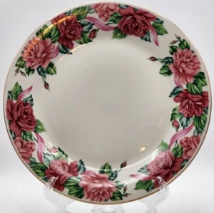 Rose Garden Tabletops Unlimited 10 1/2 Dinner Plate Fine Porcelain Large Roses - Picture 1 of 5