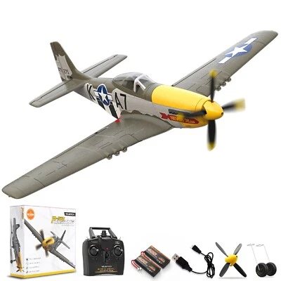 VOLANTEX P51D Mustang RC Plane 2.4G 4CH Aerobatics RTF Brushless Motor Aircrafts - Image 1 of 4