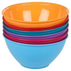 2.2L Durable Plastic Mixing Salad Bowls Colorful, Microwave & Dishwasher Safe - Picture 1 of 20