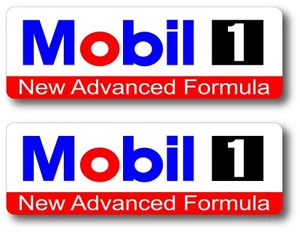 2X MOBIL 1 OIL RACING DECAL STICKER 3M VINYL VEHICLE WINDOW WALL CAR ONE DRAG - Picture 1 of 1