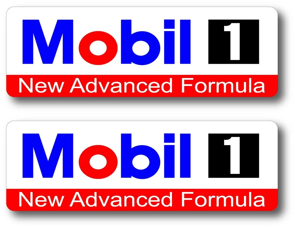 2X MOBIL 1 OIL RACING DECAL STICKER 3M VINYL VEHICLE WINDOW WALL CAR ONE DRAG - Image 1 of 1