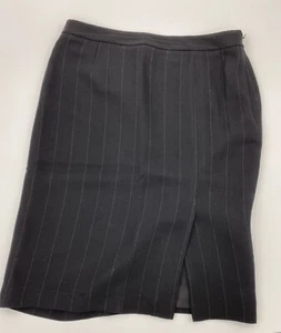 Ann Taylor LOFT Size 6 Black Pinstripe Skirt - Picture 1 of 4