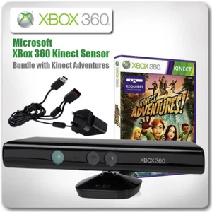 Xbox 360 Kinect Sensor Bundle mit Netzteil/Adapter & Kinect Adventures Spiel - Bild 1 von 4
