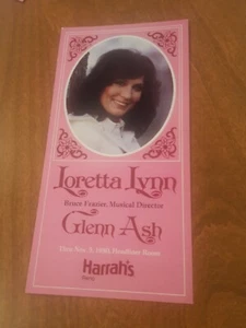 Loretta Lynn Glen Ash November 1980 Harrah's Reno Promi Postkarte Album - Bild 1 von 2