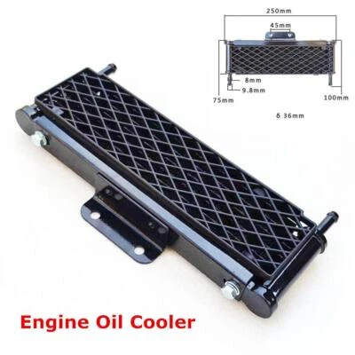 CNC Aluminum Engine Oil Cooler Cooling Radiator for Motorcycle ATV Dirt Pit Bike - Image 1 of 4