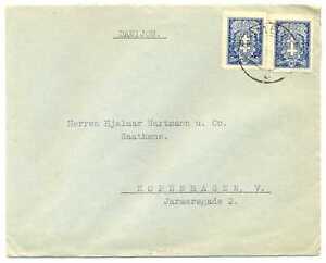 Lithuania Akmenes Cover with Stamps 1930s Sent to Consul General in Denmark