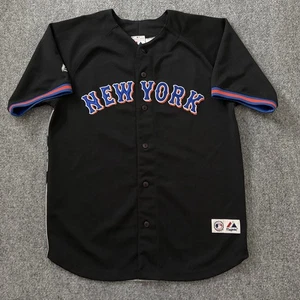 Majestic MLB New York Mets David Wright Baseball Shirt Youth Large - Picture 1 of 4