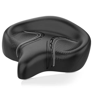 Oversized Bike Seat, Wide Bicycle Saddle Novel Backrest Design for Electric B... - Picture 1 of 5