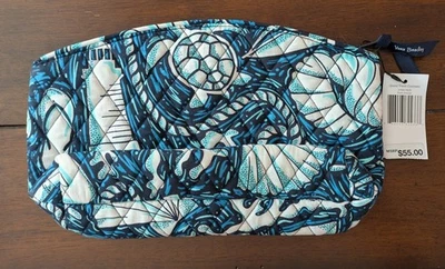 NUEVO CON ETIQUETAS Vera Bradley Shore Suficiente Bolsa de Cosméticos Bolsa de Viaje Playa Océano Tropical  Foto 1 de 3
