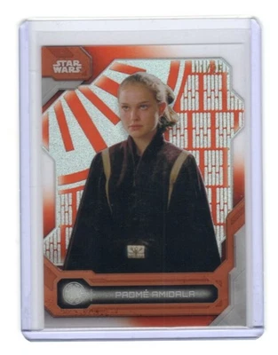 Star Wars High Tek 2024 Topps ORANGE Diffractor Card #76 Padme Amidala #11/25 - image 1 of 4