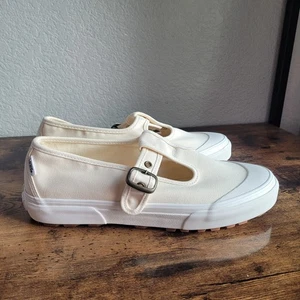 Vans Style 93 Mary Jane Damenschuhe buttergelb Canvas Schnalle klobig Größe 11 - Bild 1 von 5