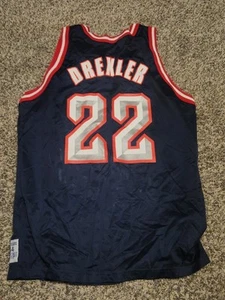 Vintage 90s Champion NBA Clyde Drexler Jersey Houston Rockets Mens Size 44 - Picture 1 of 3