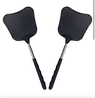 Foxany Telescopic Fly Swatters, Durable Plastic Fly Swatter Heavy Duty Set 2 Pk. - Image 1 of 4