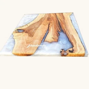 Ocean Epoxy Resin River Table Custom Order Housewarming Kitchen Table - Picture 1 of 9