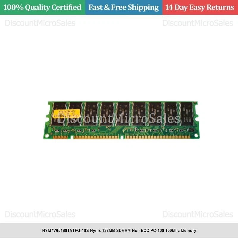 HYM7V651601ATFG-10S Hynix 128MB SDRAM Non ECC PC-100 100Mhz Memory - Image 1 of 1