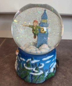 Enesco Musical Disney's Peter Pan You Can Fly Snow Globe Au Clair de la lune - Picture 1 of 5