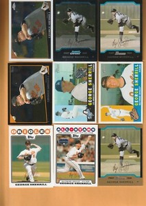 GEORGE SHERRILL LOT OF 70 BASEBALL CARDS 17 DIFFERENT DODGERS ORIOLES MEMPHIS