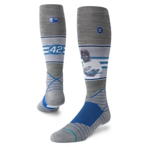 Stance Socks Los Angeles Dodgers OVER CALF Crew Socks Large GREY Mens 9-13 - Picture 1 of 3