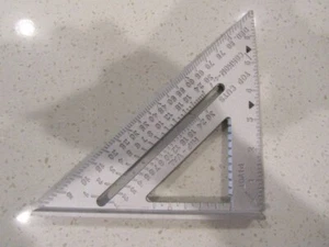 7" Aluminum Heavy Duty Rafter Square Ruler Protractor Combination Tool NEW - Picture 1 of 6